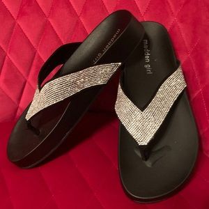 Madden Girl Rhinestone Flip Flops NIB open to reasonable offers